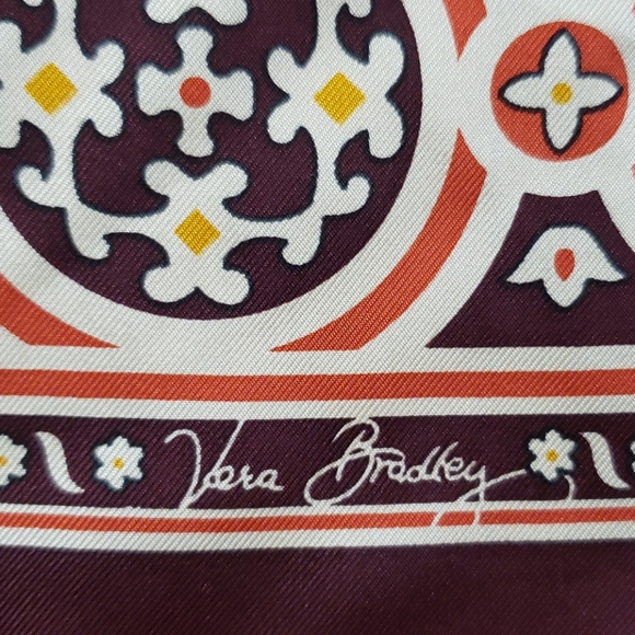 Vera Bradley Silk Scarf "Medallion" EUC - Picture 4 of 6